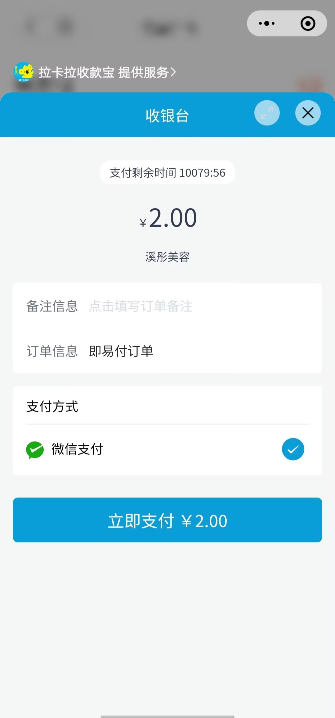 即易付小程序支付页面2